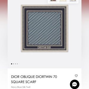 DIOR OBLIQUE DIORTWIN 70 SQUARE SCARF